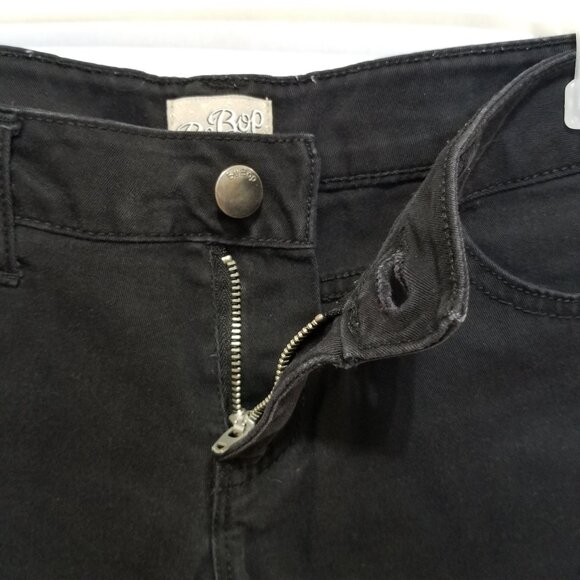 BeBop shorts 3 black twill stretch basic low rise waist shortie classic Y2K - Picture 8 of 14